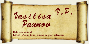 Vasilisa Paunov vizit kartica